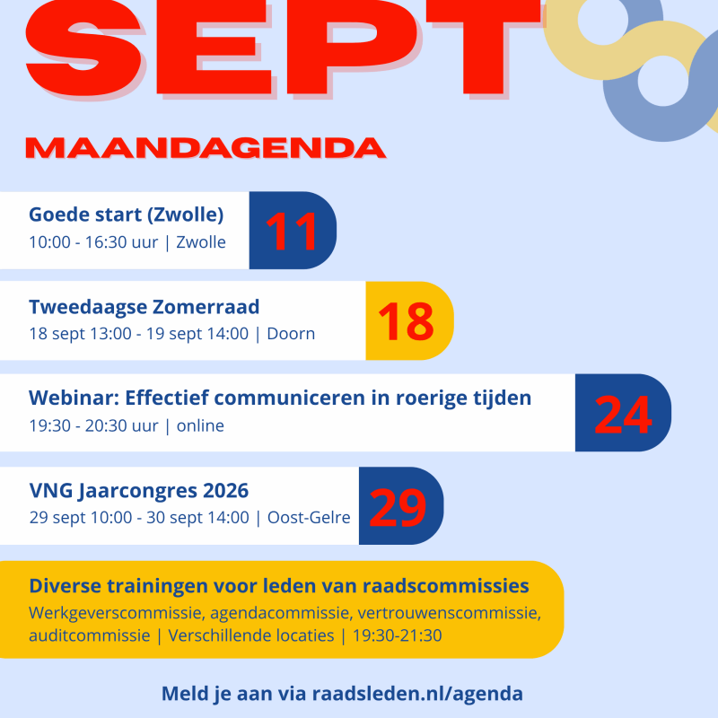 Maandagenda September