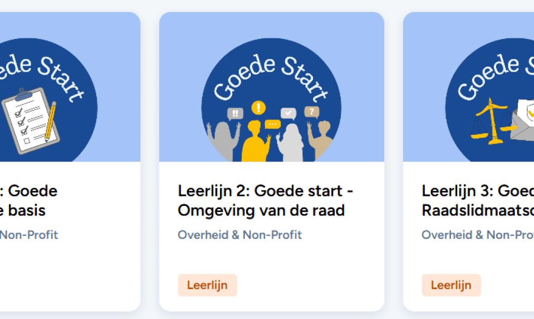 Nieuw inwerkprogramma voor raadsleden: drie basisleerlijnen nu online