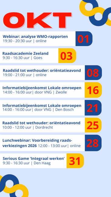 Maandagenda vanaf nu separaat gepubliceerd